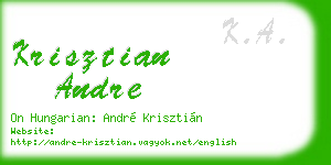 krisztian andre business card